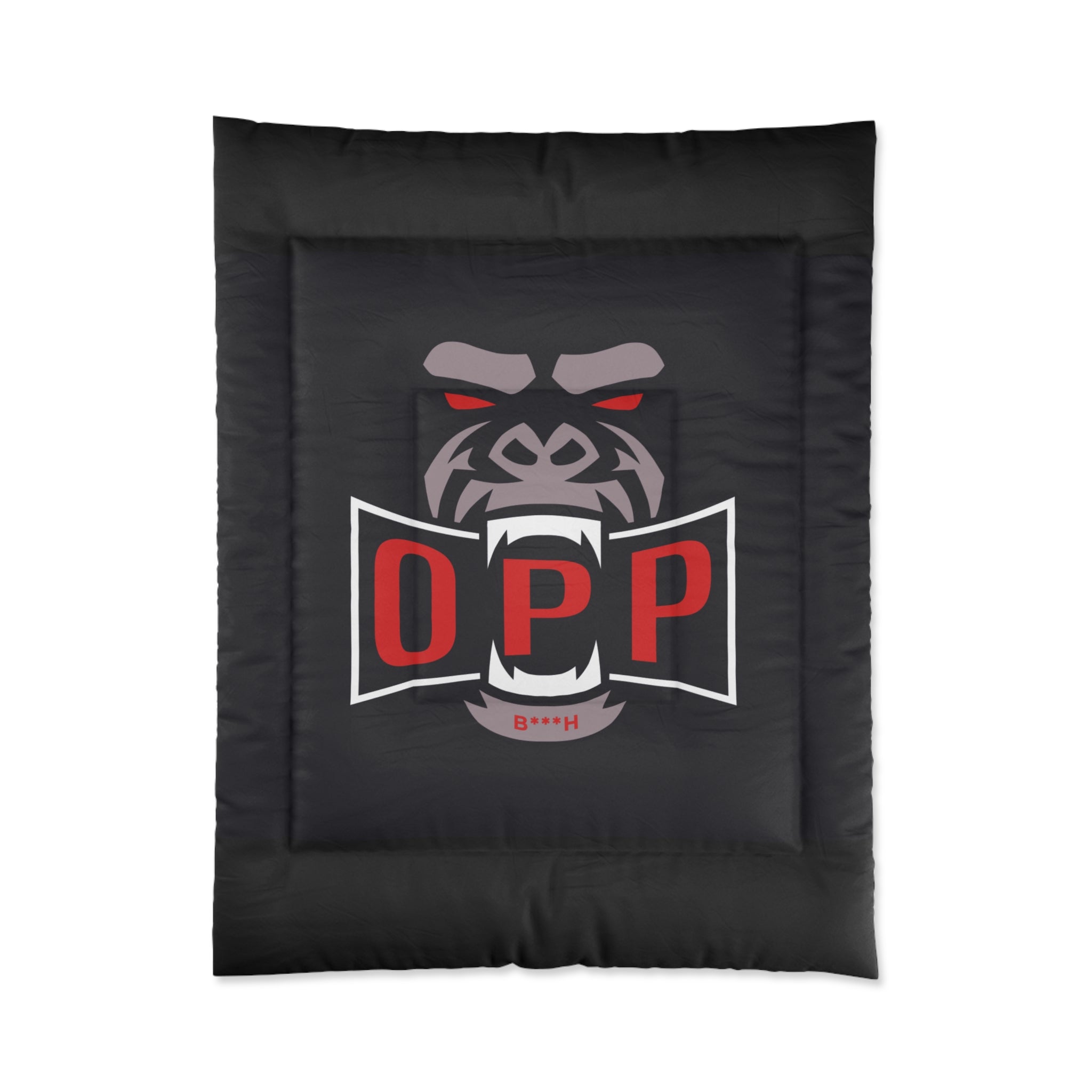 OPP Gorilla Graphic Comforter - Bold Black Monster Bedding