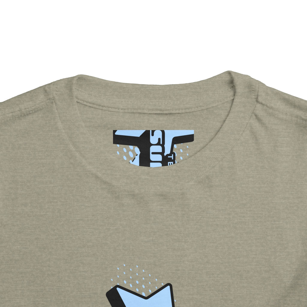 Toddler Tee — Blue Star "Tell em log it in" Graphic