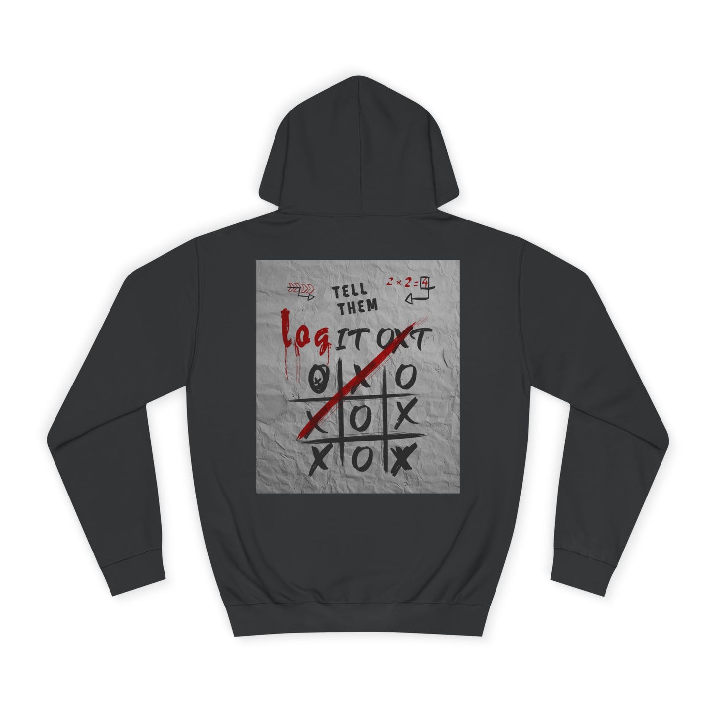 Unisex Log it out Hoodie with Graffiti Design - Trendy Sweatshirt, Custom Gear, Casual Wear, Gift for Cozy Layering