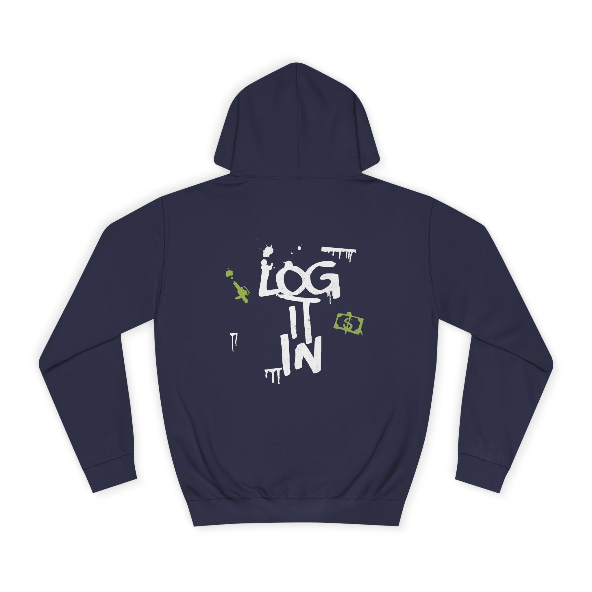 log it in Hoodie — Minimal Vintage Print