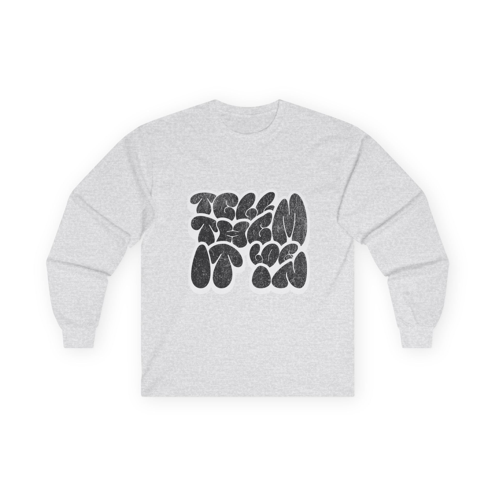 Long Sleeve "LOG IT IN" Tee — Retro Pebble Typography Graphic