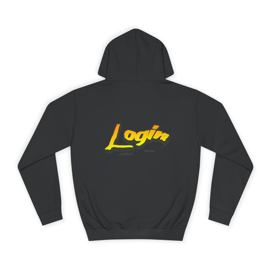 Unisex Hoodie with Retro 'Login' Design - Perfect for Life, Graduation Gifts, Cozy Chill Days, Events, Trendy wear