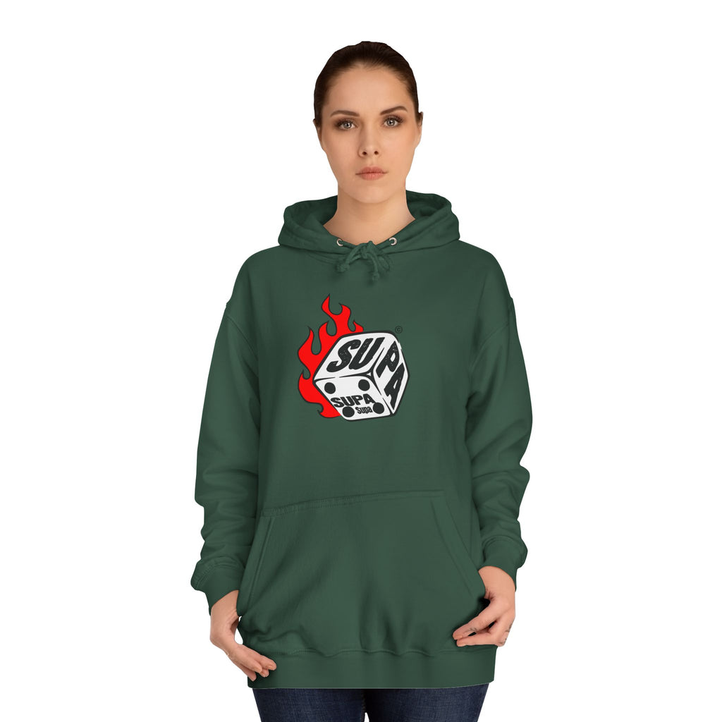 Cool Fire Graphic Unisex SUPA Hoodie, Apparel, Streetwear, Casual Wear, Unique Hooded Sweatshirt