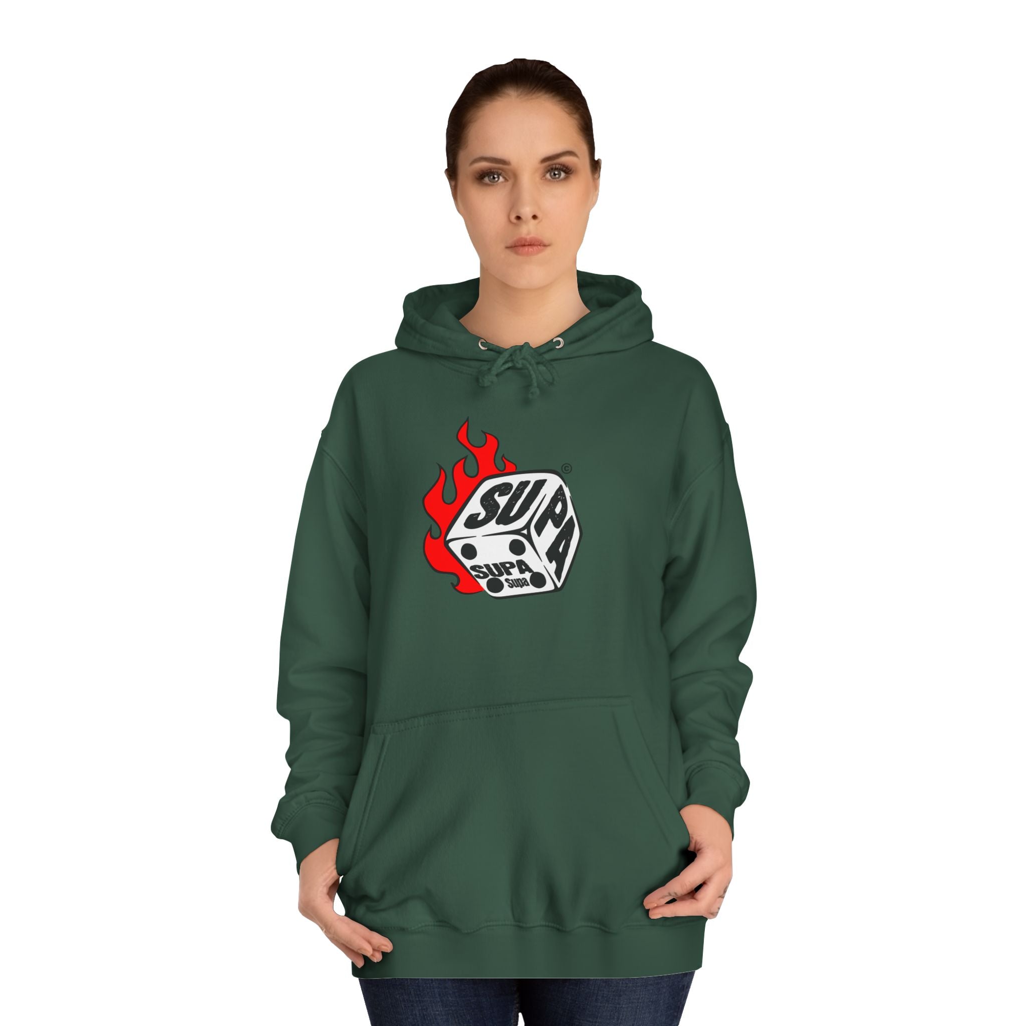 Cool Fire Graphic Unisex SUPA Hoodie, Apparel, Streetwear, Casual Wear, Unique Hooded Sweatshirt