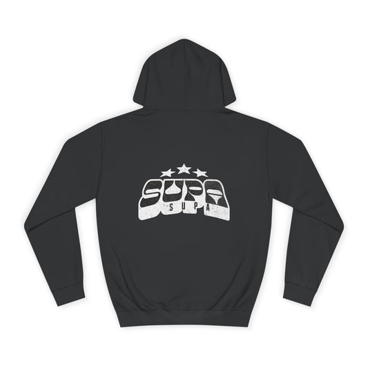 Unisex Hoodie with Bold SUPA Graphic, Casual Wear, Custom Apparel, Gift, Street Style, Everyday Comfort
