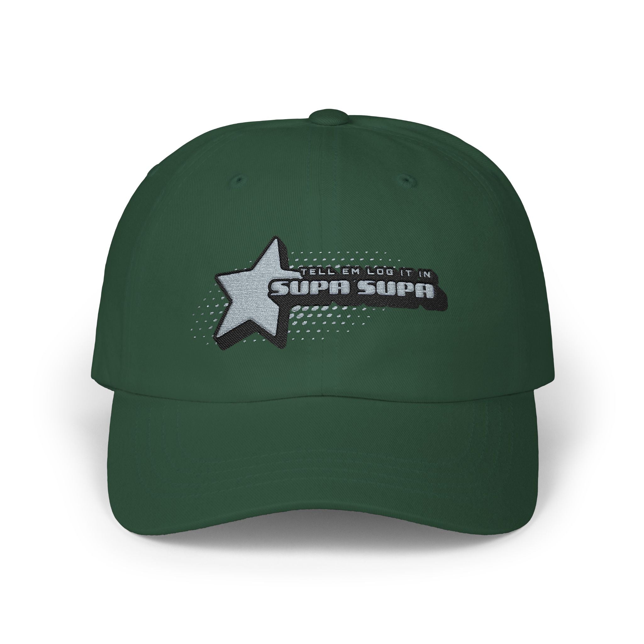 Shooting Star Embroidered Cap — 'Tell em log it in' Hat