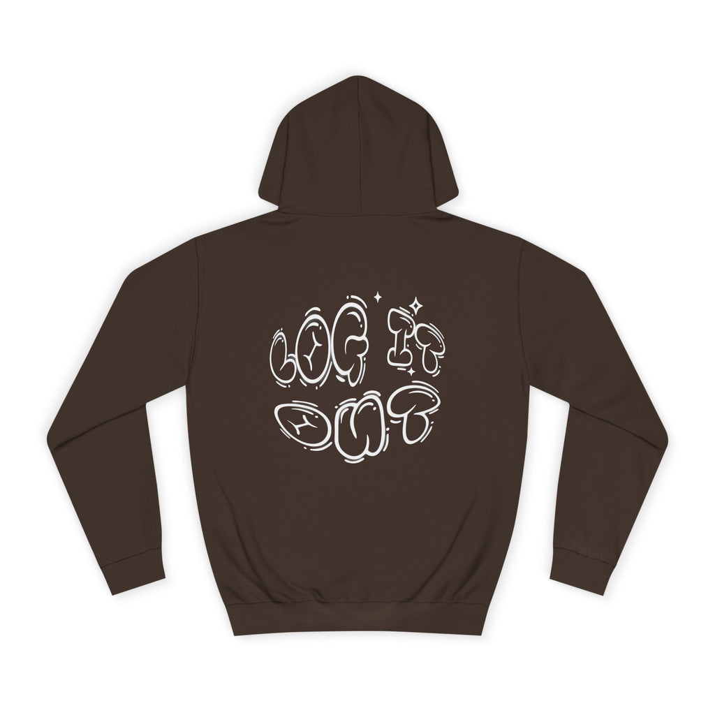 Cozy Unisex Hoodie - "Log It Out" Graphic - Perfect for Casual Wear, Gift