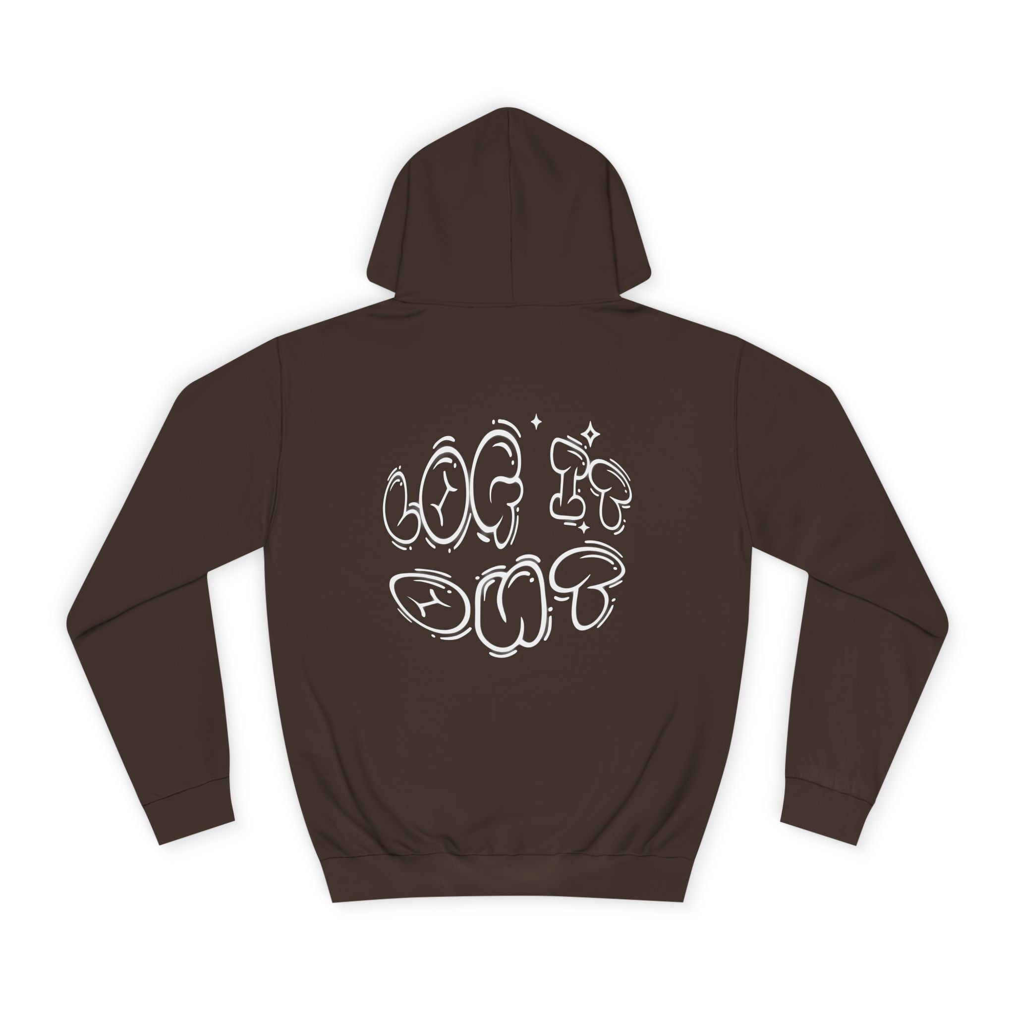 Cozy Unisex Hoodie - "Log It Out" Graphic - Perfect for Casual Wear, Gift