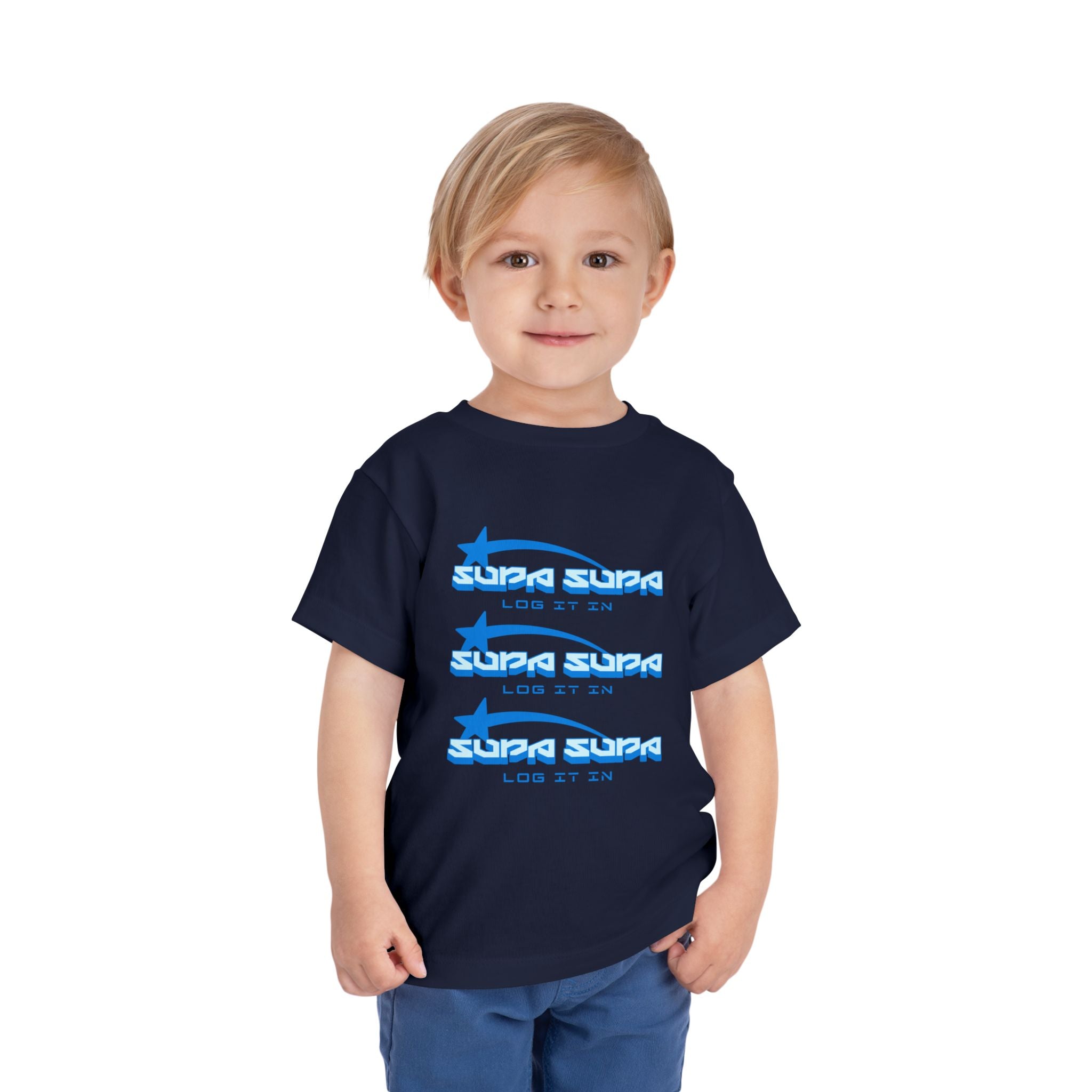 Toddler Tee — Blue Star 'Supa Supa' Graphic Shirt
