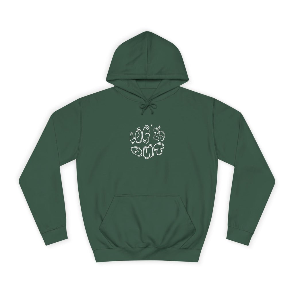 Cozy Unisex Hoodie - "Log It Out" Graphic - Perfect for Casual Wear, Gift