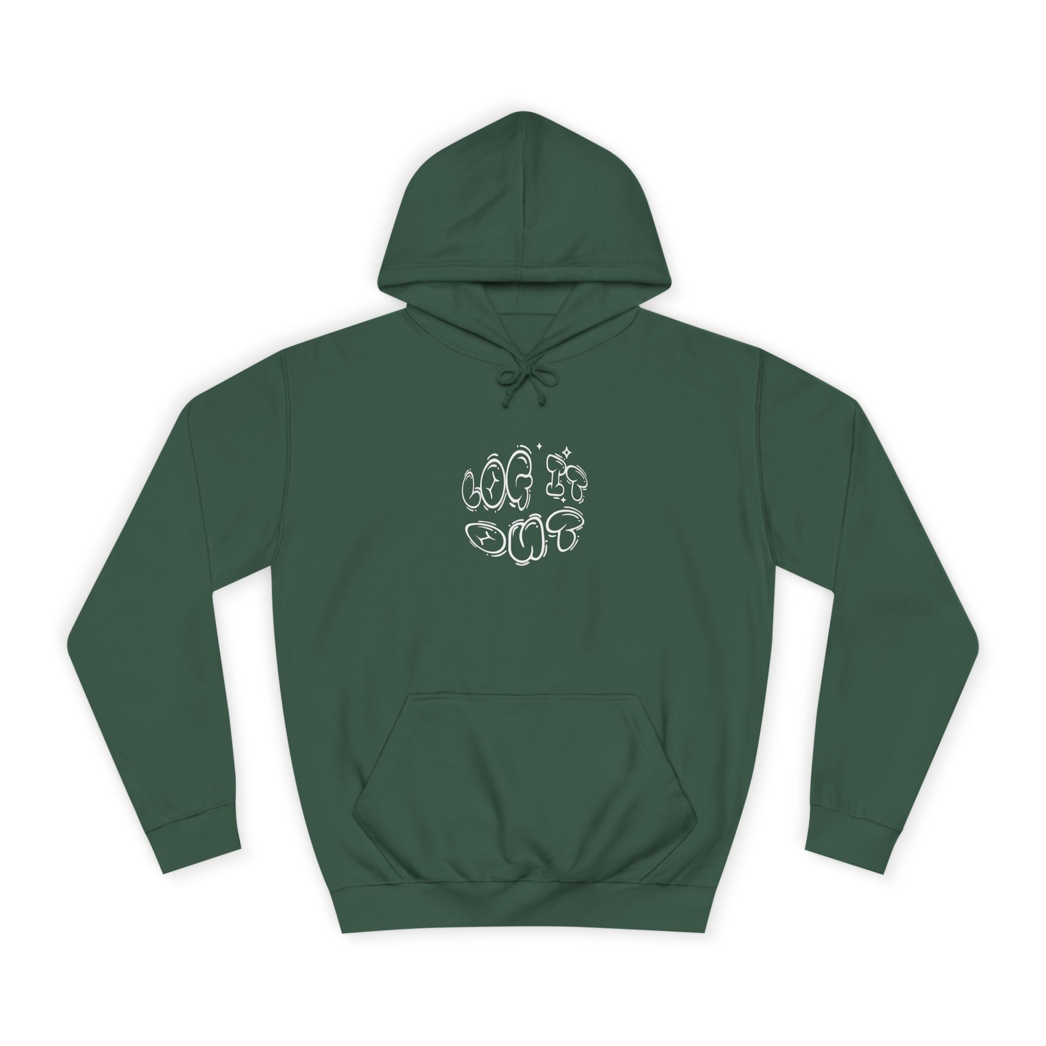 Cozy Unisex Hoodie - "Log It Out" Graphic - Perfect for Casual Wear, Gift