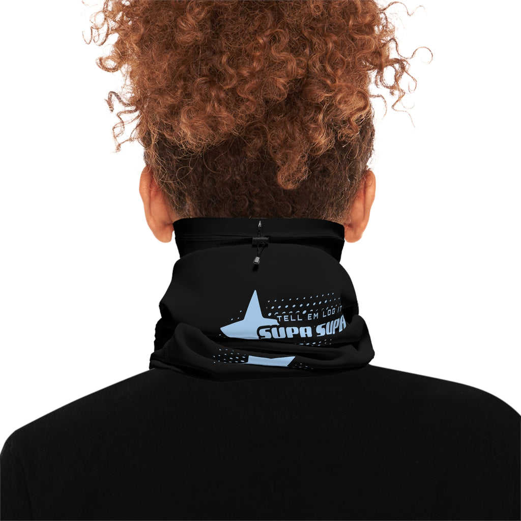 Winter Neck Gaiter — "Tell em log it in" Cold-Weather Face Mask with Drawstring
