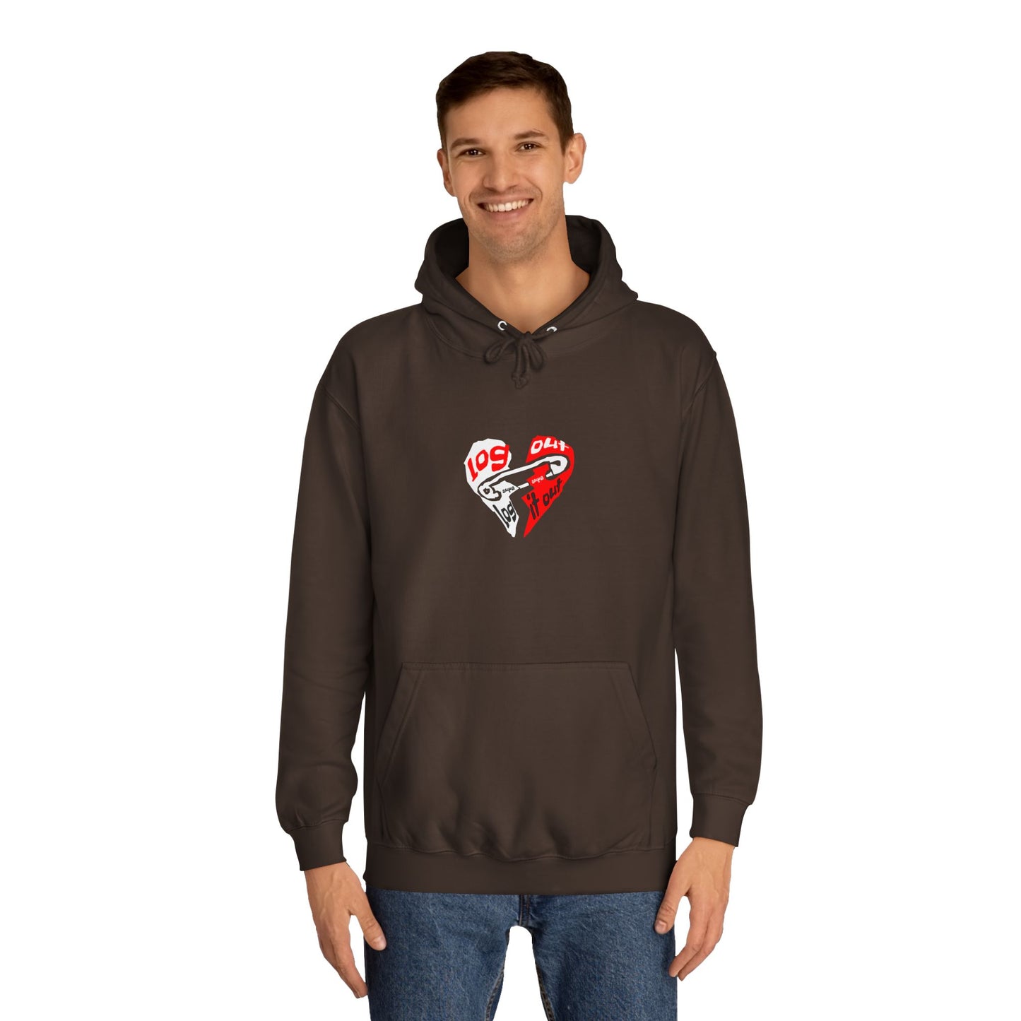 Unisex Log it out Hoodie with Heart Design | Comfortable Sweatshirt for Any One| Perfect for Events, Gifts