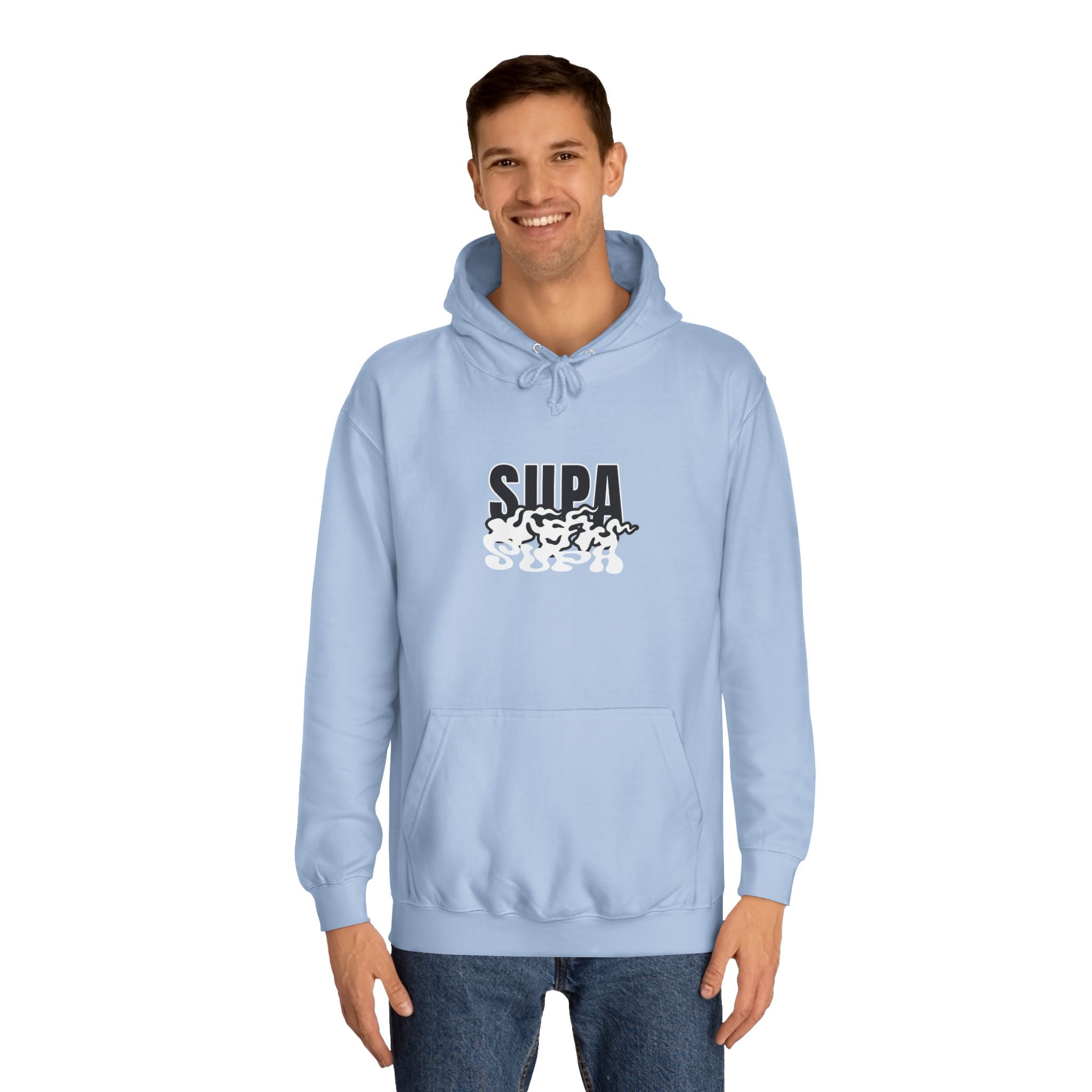 Trendy Unisex Hoodie with 'SUPA' Design | Casual Wear, Apparel, Street Style, Gift, Cozy Fashion