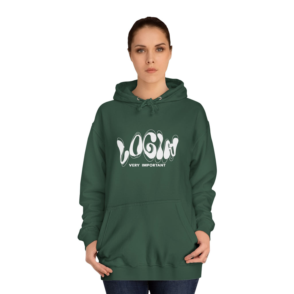 Cool College Unisex Hoodie - LOGIN, Apparel, Funny Hoodie, Gift, Cozy Wear,Trendy Fashion
