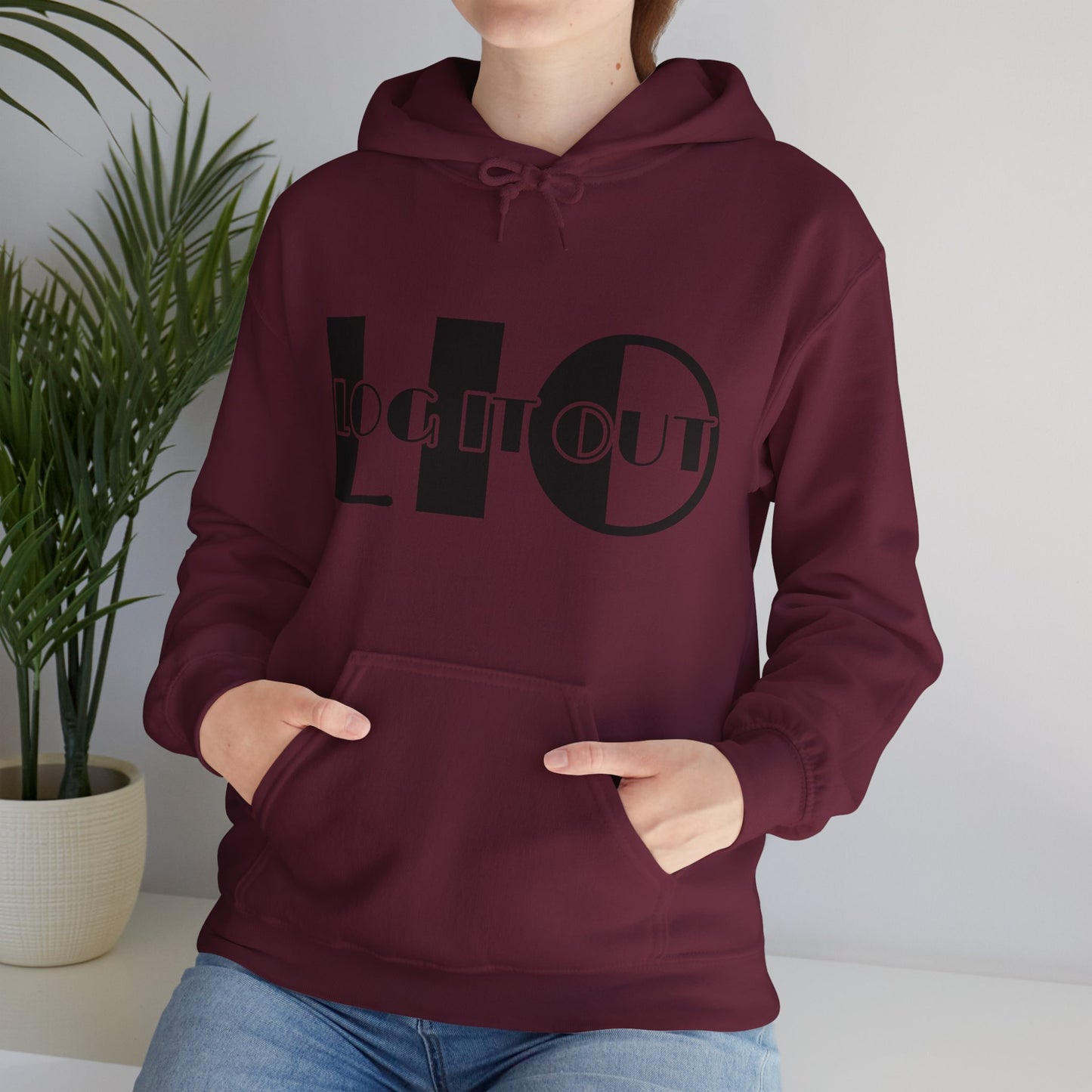 Log it out Unisex Heavy Blend™ Hooded Sweatshirt