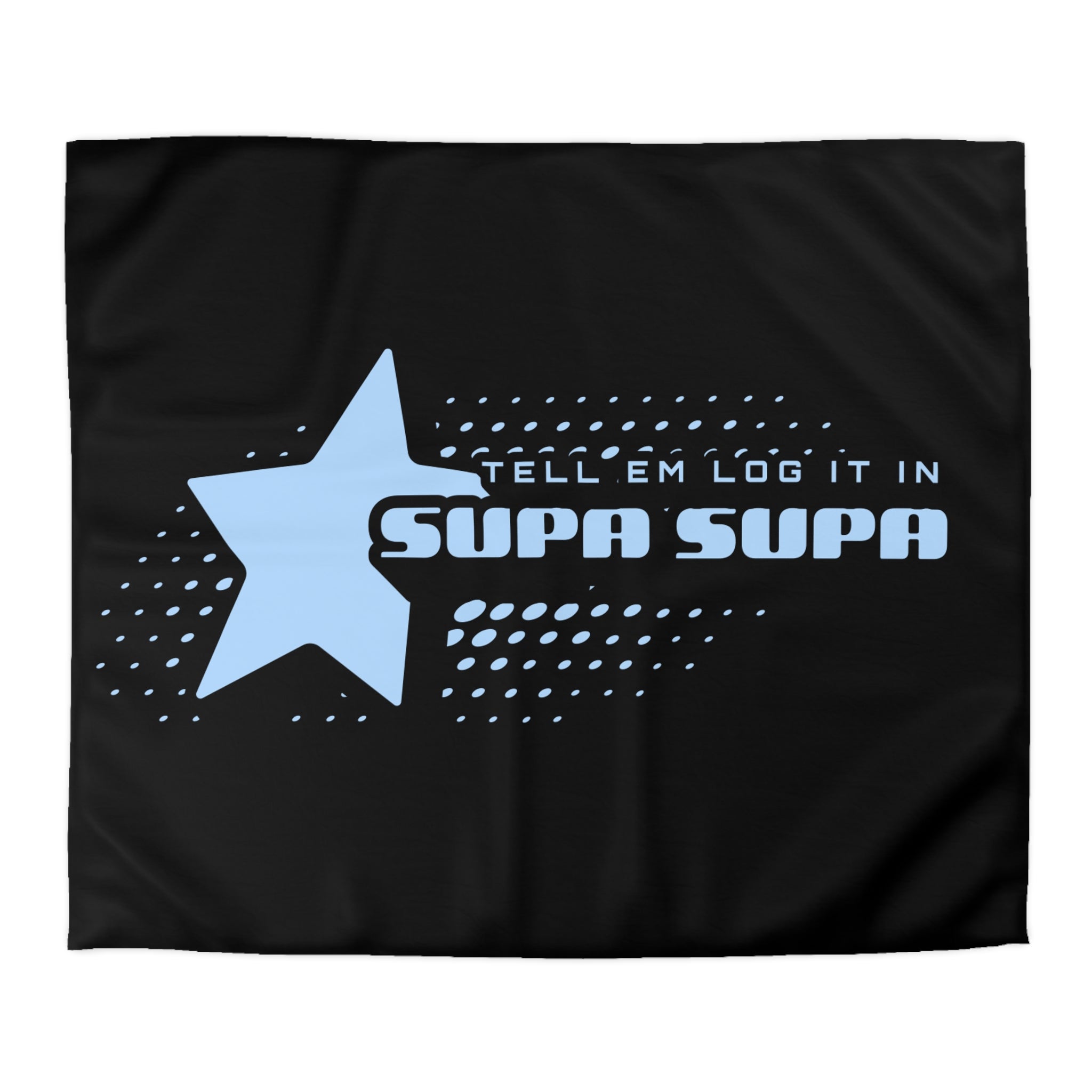 "Tell em log it in" Star Microfiber Duvet Cover — Retro Pop Graphic Bedding