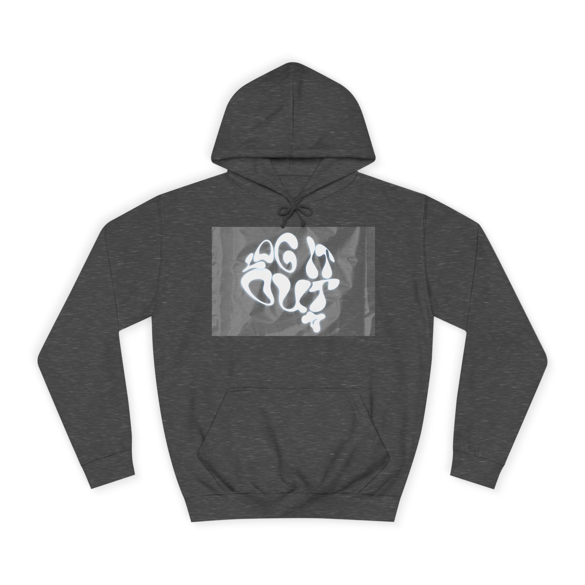 Cozy Unisex 'LOG IT OUT' Hoodie with Abstract Design, Sweatshirt, Graphic Hoodie, Casual Wear, Perfect Fit