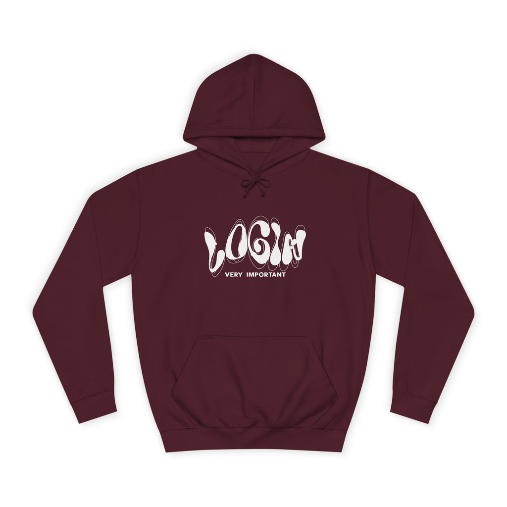 Cool College Unisex Hoodie - LOGIN, Apparel, Funny Hoodie, Gift, Cozy Wear,Trendy Fashion