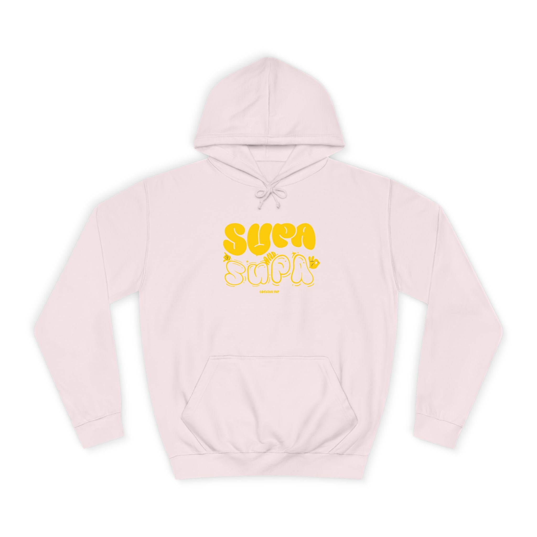Cheerful Unisex Supa Supa Hoodie - Cozy Streetwear, Campus Style, Trendy Gift, Relaxed Fit, Perfect for Every day