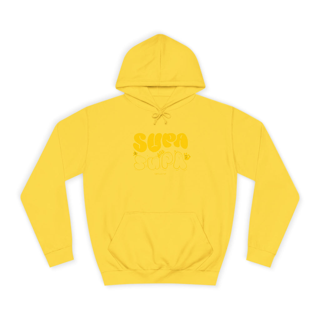 Cheerful Unisex Supa Supa Hoodie - Cozy Streetwear, Campus Style, Trendy Gift, Relaxed Fit, Perfect for Every day