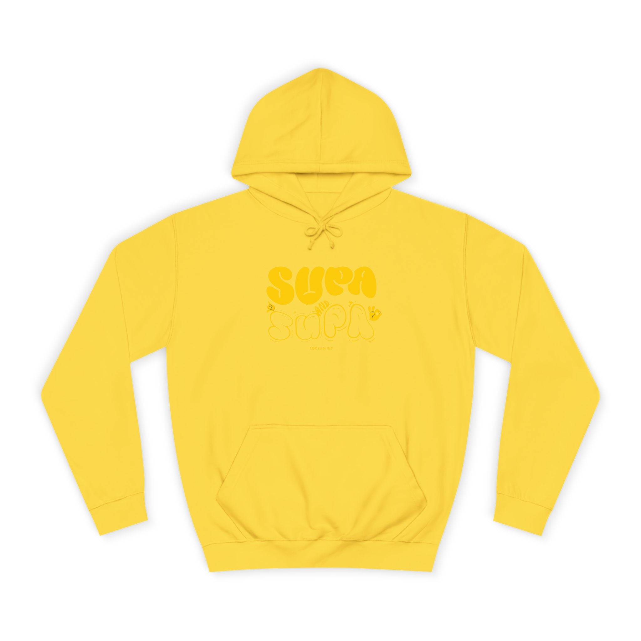 Cheerful Unisex Supa Supa Hoodie - Cozy Streetwear, Campus Style, Trendy Gift, Relaxed Fit, Perfect for Every day
