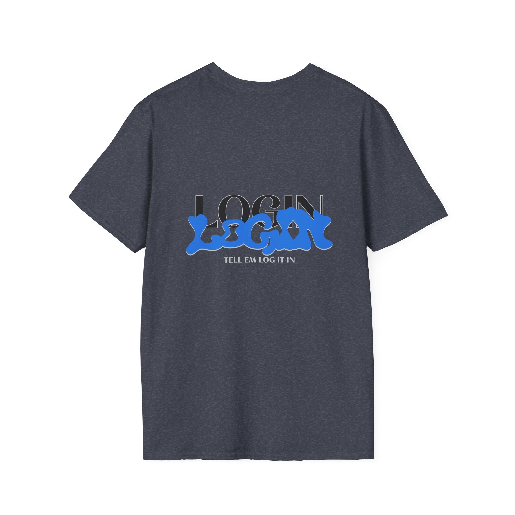 Login Graphic T-Shirt — Blue Drip Logo Tee