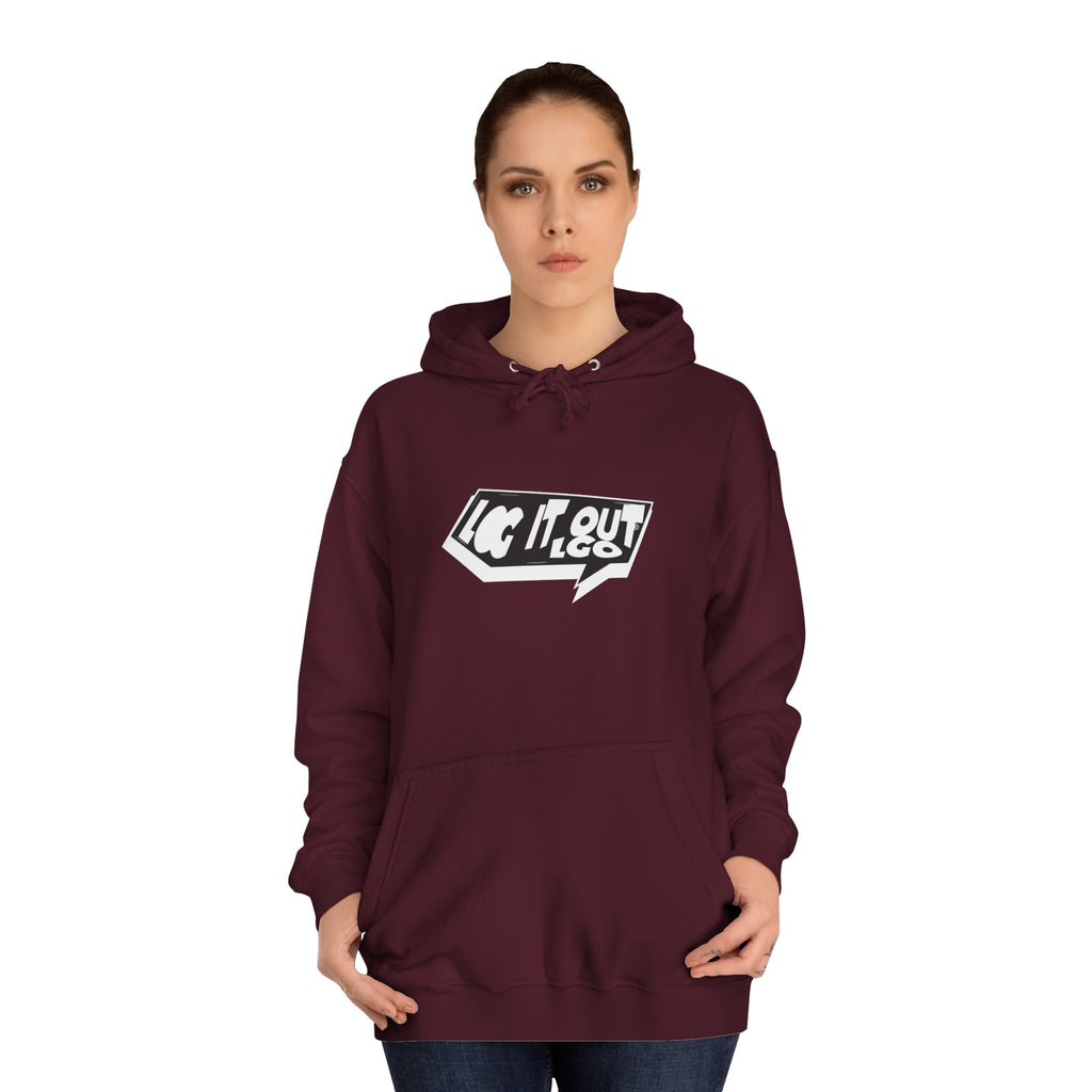 Chill Vibes Unisex Log it out Hoodie - Perfect for Campus Wear, Gifts, Casual Outfits, Fall/Winter Style, Cozy Fashion