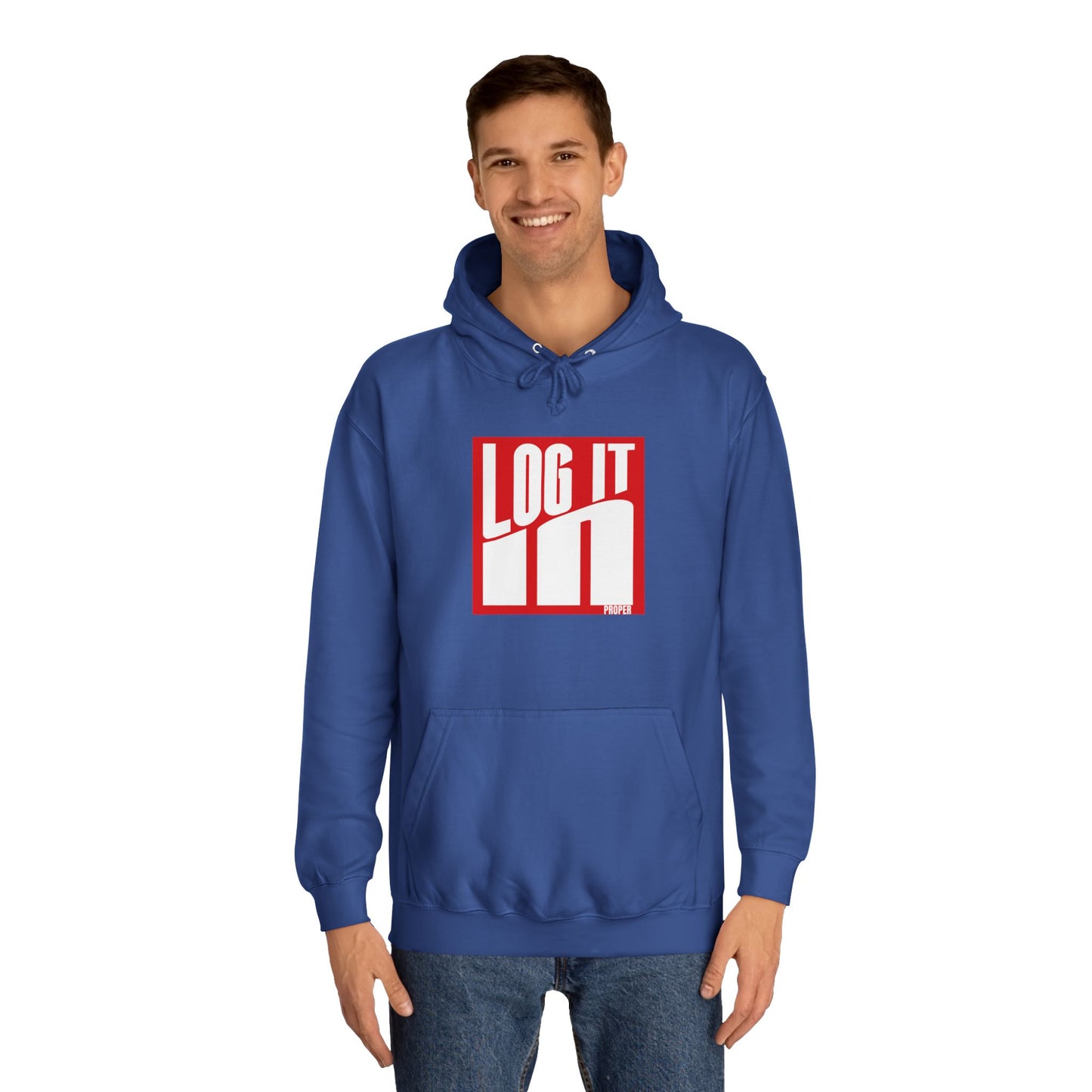 Unisex Log it in Hoodie - Trendy Campus Style, Casual Wear, Cozy Gift, Comfortable Lounge Hoodie, Essentials