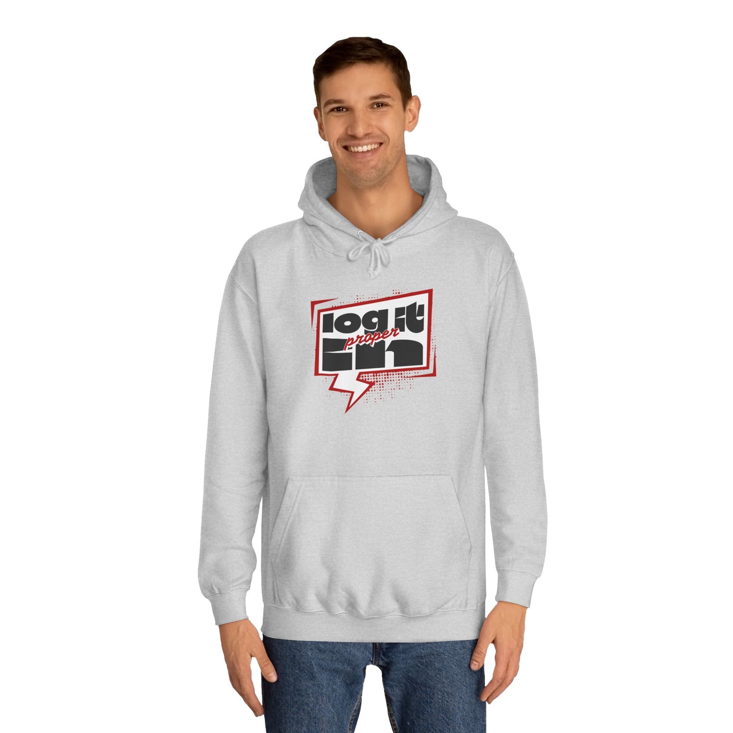 Unisex Log it in Hoodie - Casual Streetwear, College Apparel, Gift, Comfortable Hoodie, Unique Graphic Sweatshirt
