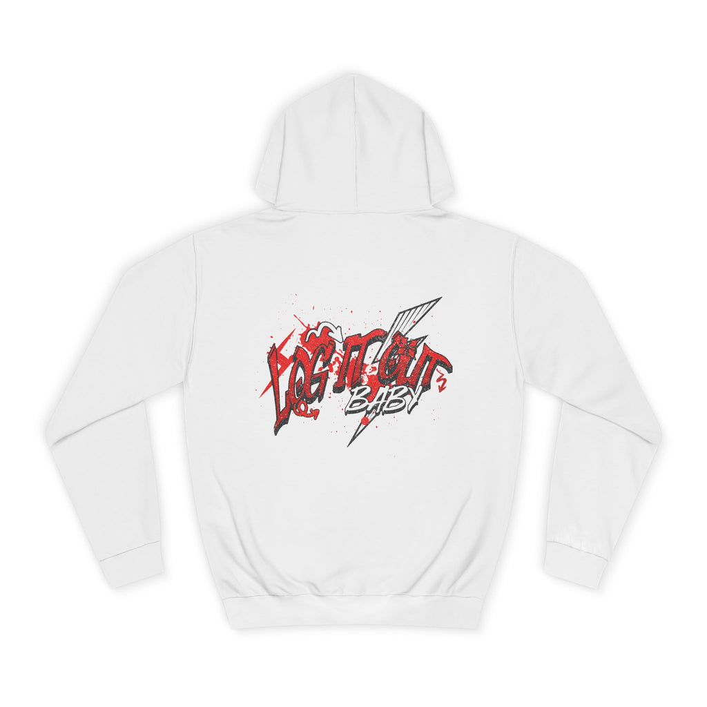 Trendy Log it out Hoodie, Graphic Sweatshirt, Unisex Casual Wear, Stylish Streetwear, Great for Gift Giving