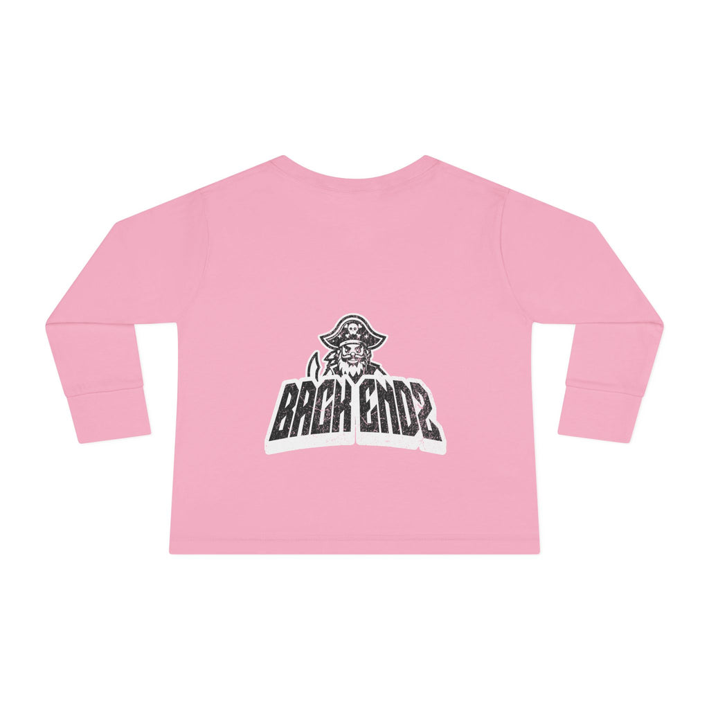 Toddler Long Sleeve Tee — Pirate Skull "Back Endz" Graphic