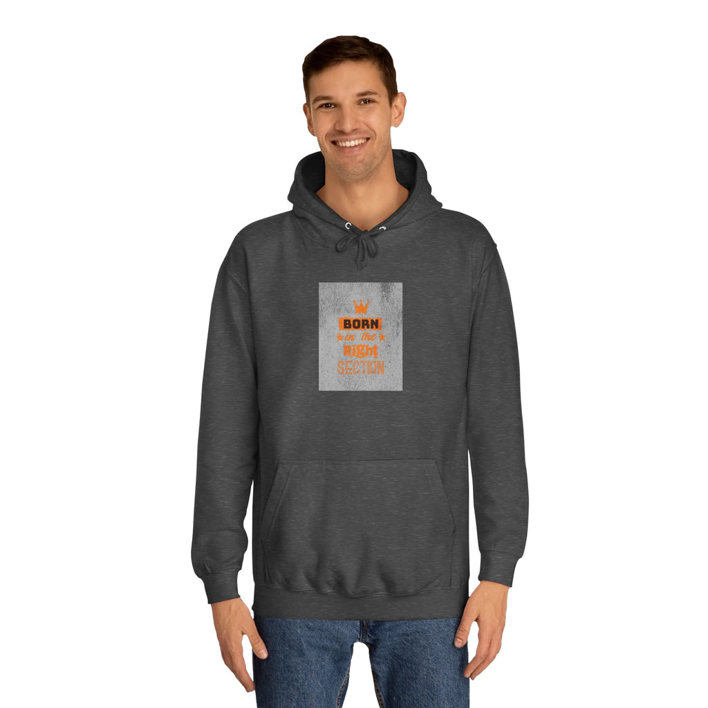 Born in the Right Section Hoodie | Unisex College Sweatshirt, Casual Wear, Gift for Any One,Apparel, Trendy Hoodie
