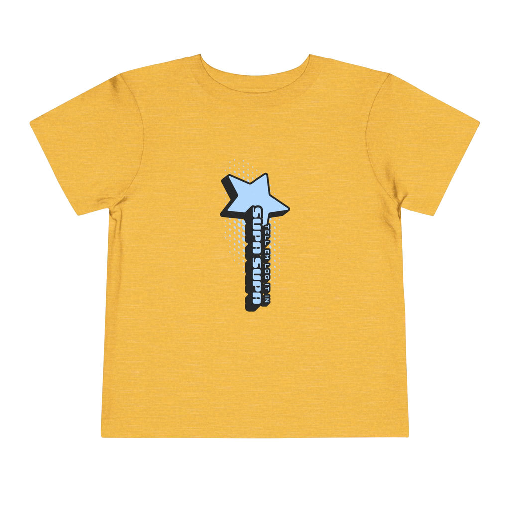 Toddler Tee — Blue Star "Tell em log it in" Graphic