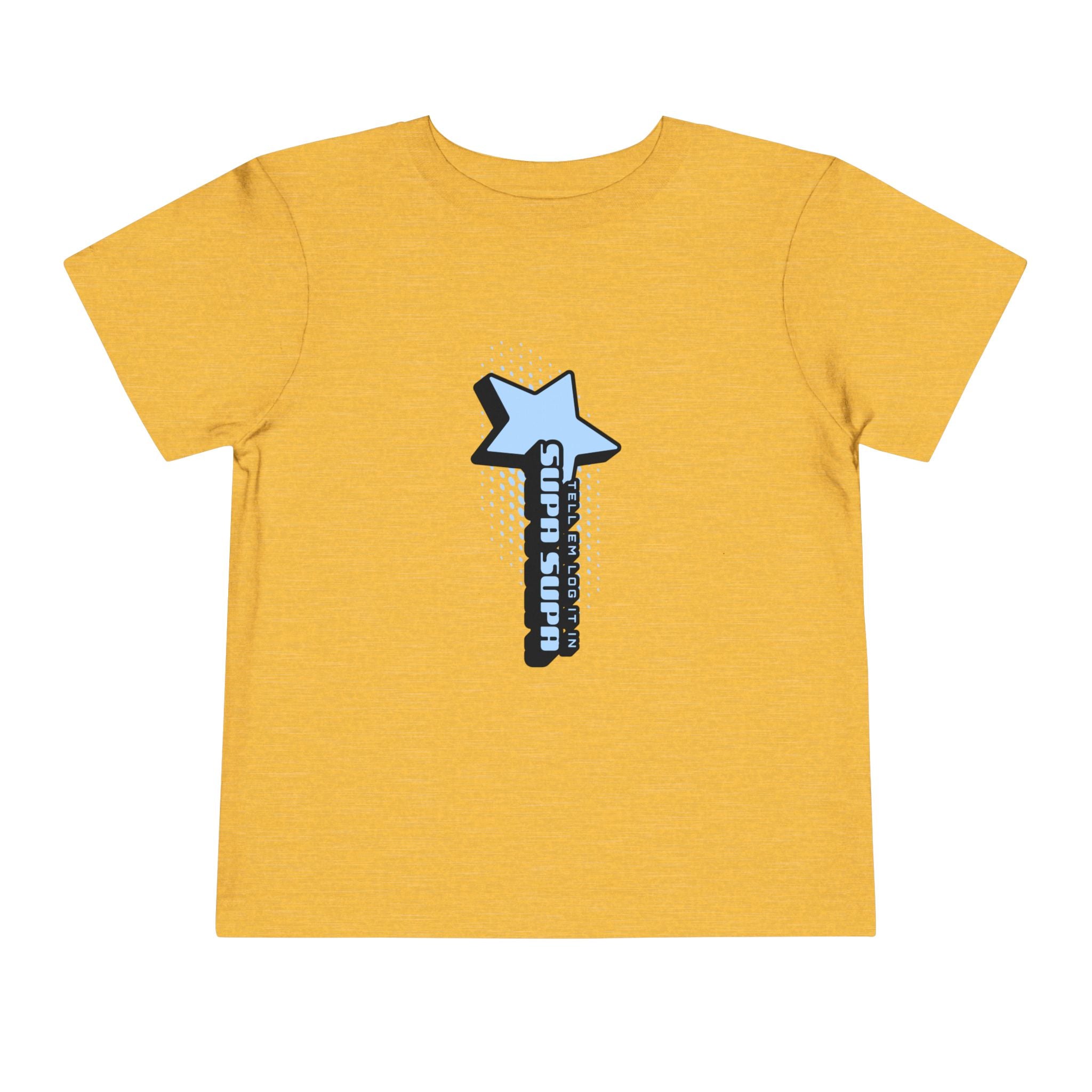Toddler Tee — Blue Star "Tell em log it in" Graphic