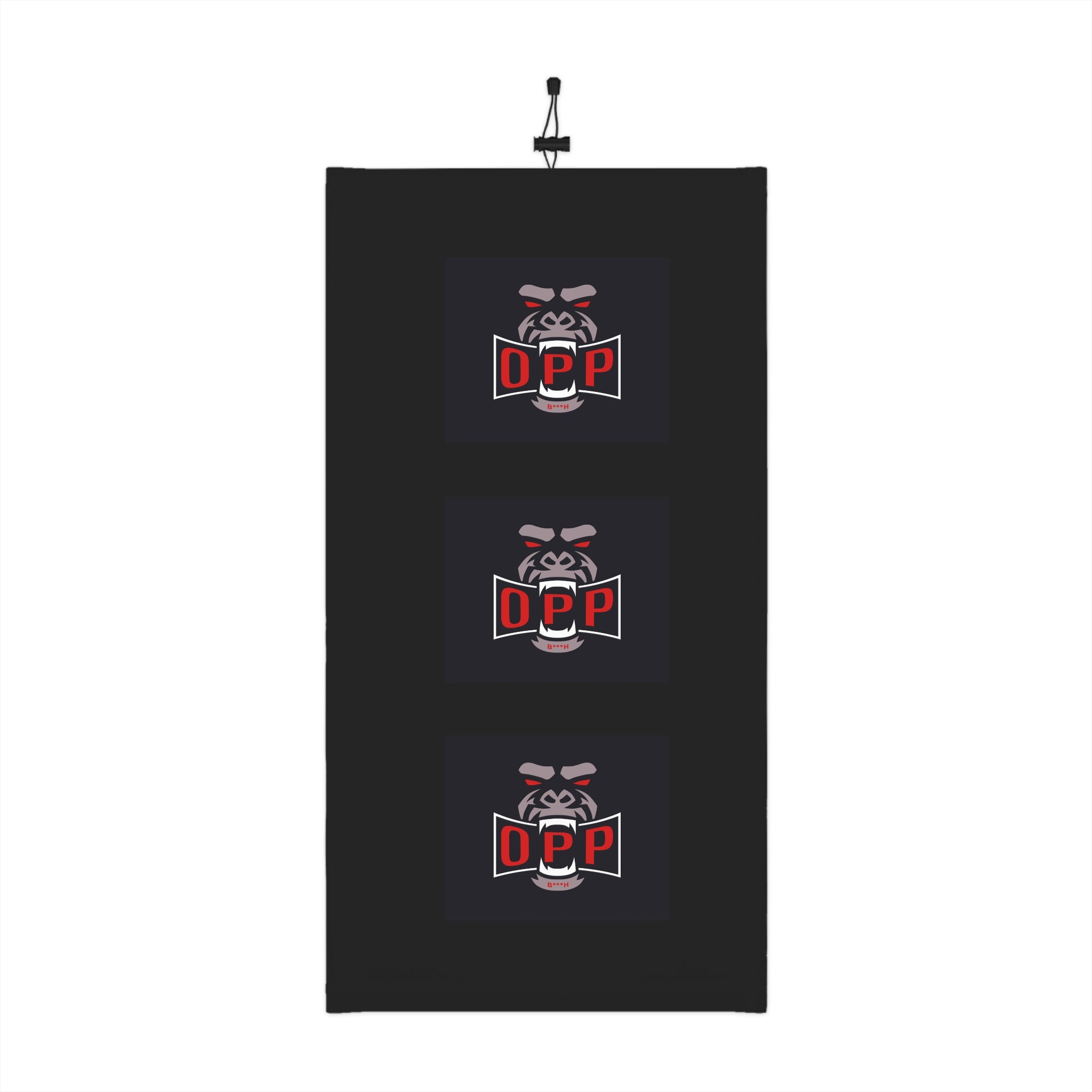 OPP Logo Winter Neck Gaiter with Drawstring — Black Cold-Weather Face Mask