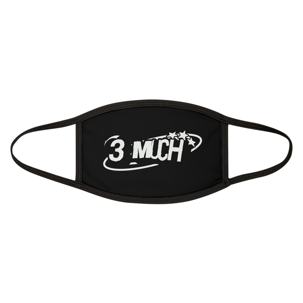 3 MUCH Logo Face Mask - Black Graphic Reusable Cotton Blend Mask