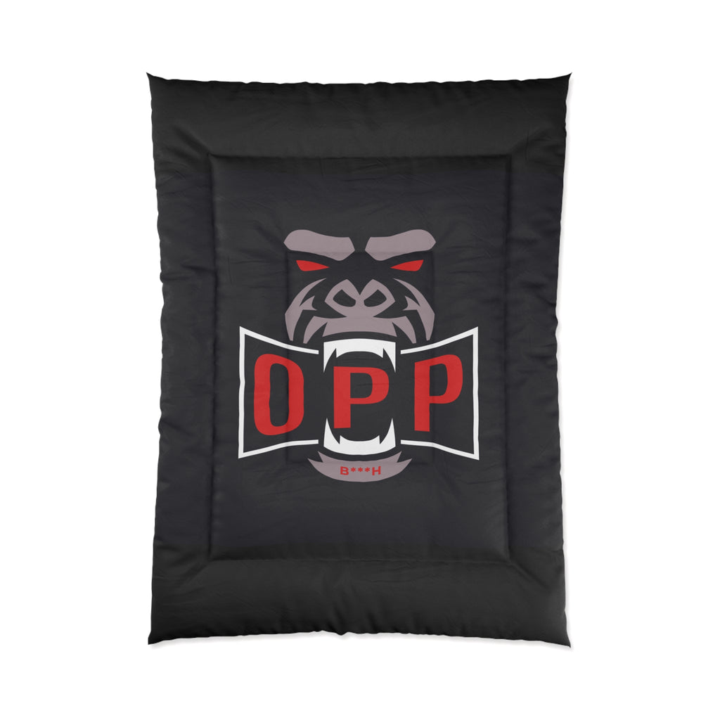 OPP Gorilla Graphic Comforter - Bold Black Monster Bedding
