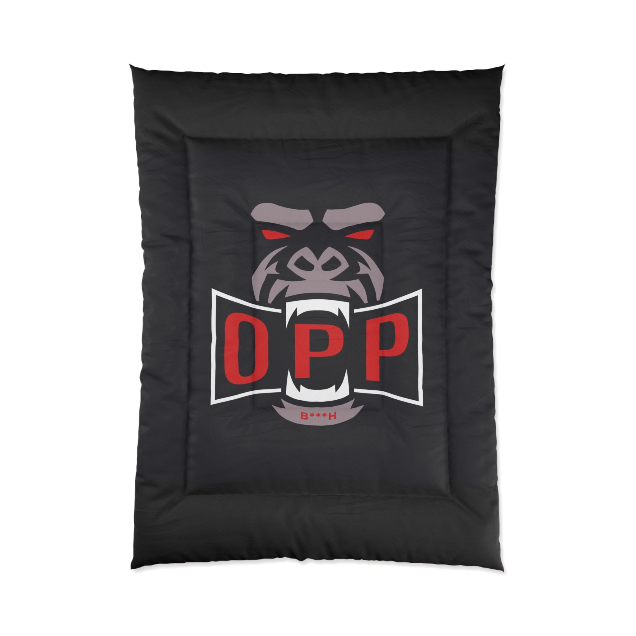 OPP Gorilla Graphic Comforter - Bold Black Monster Bedding