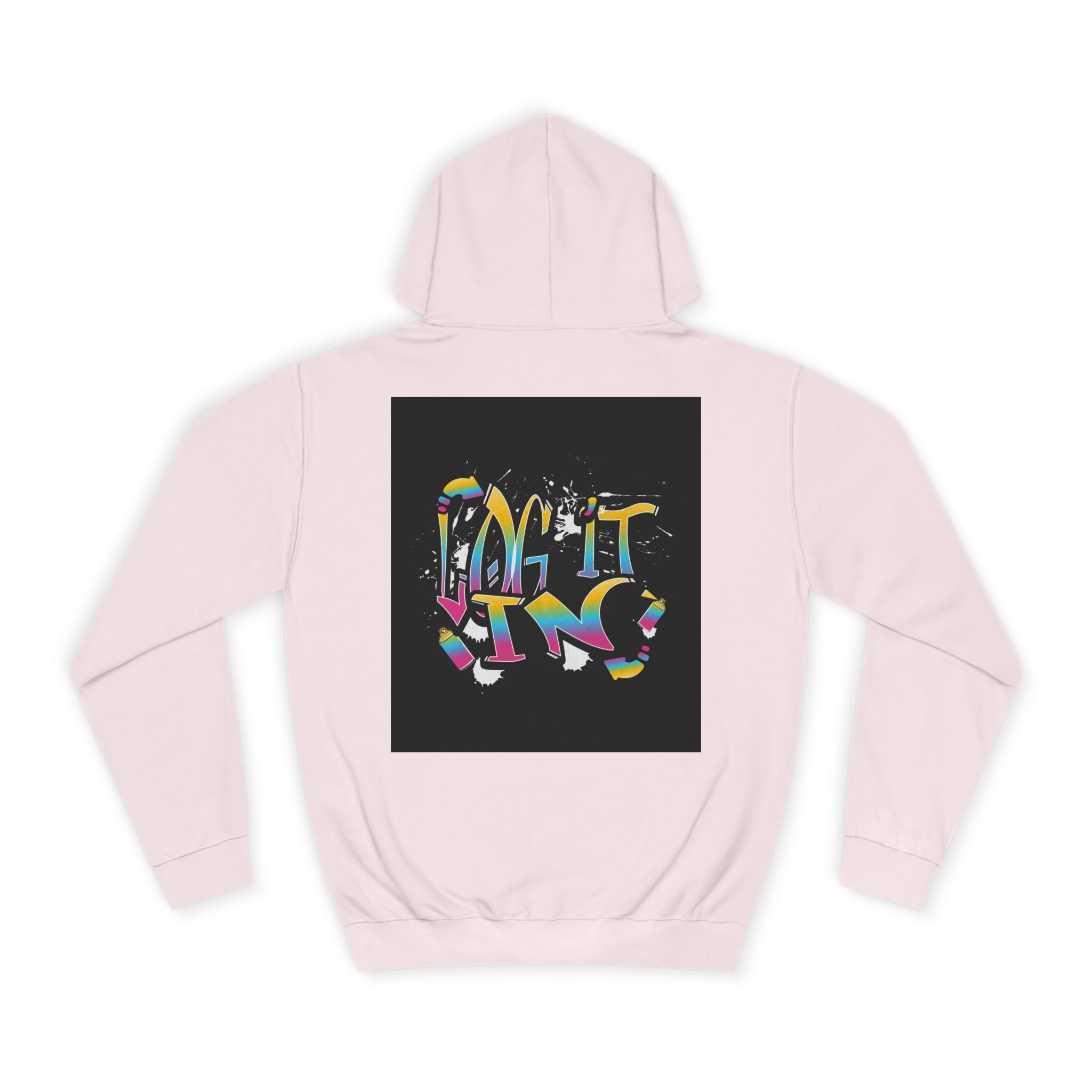 Colorful Unisex "log it in" Hoodie - Vibrant and Fun Sweatshirt for Anybody, Gift for Graduation, CozyWear, Artsy Hoodie