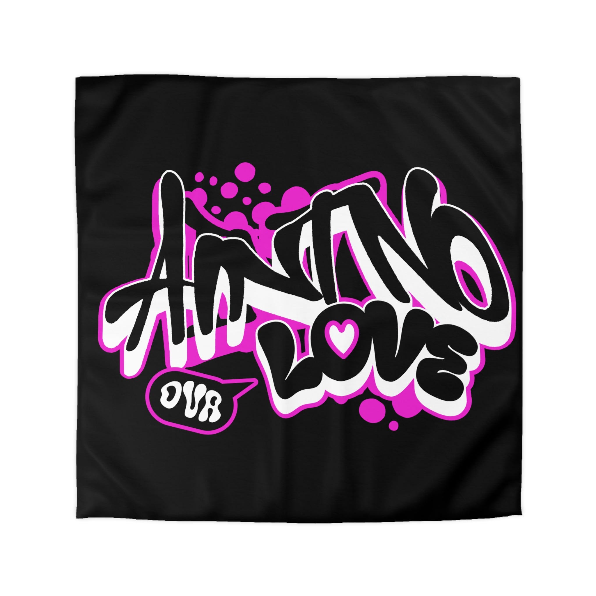 Duvet Cover — Pink Graffiti "No Love" Street Art Microfiber Bedding