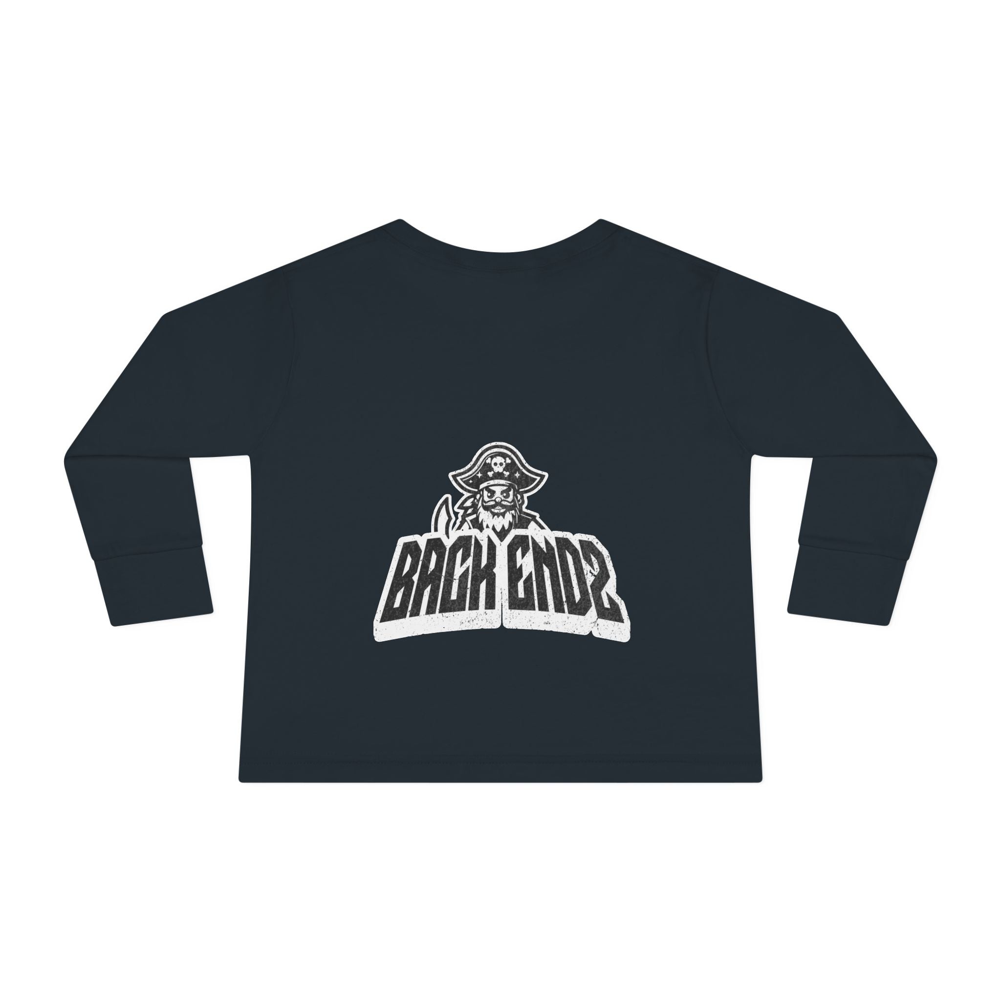 Toddler Long Sleeve Tee — Pirate Skull "Back Endz" Graphic
