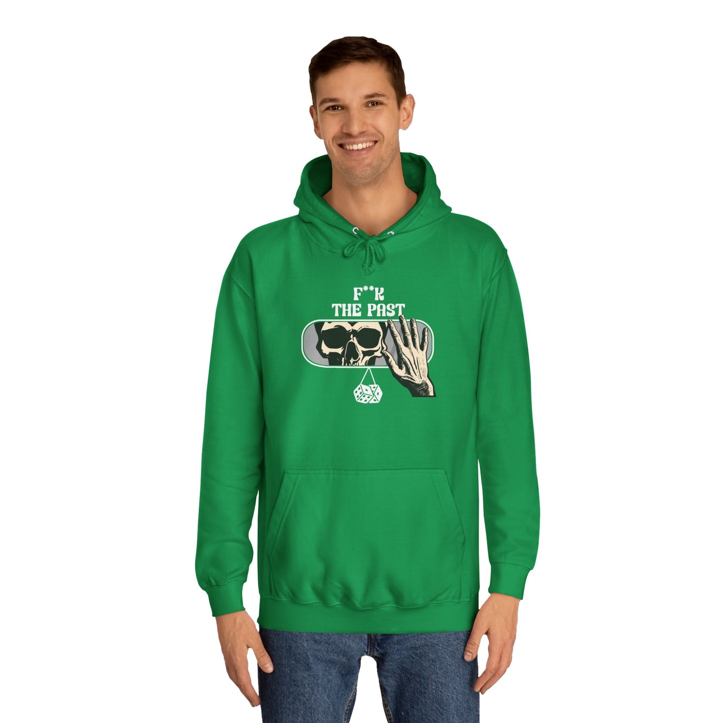 Unisex Hoodie with Bold Message - "F*k The Past" - Casual Wear, Gifts for Graduates, Unique Streetwear, Motivational Apparel