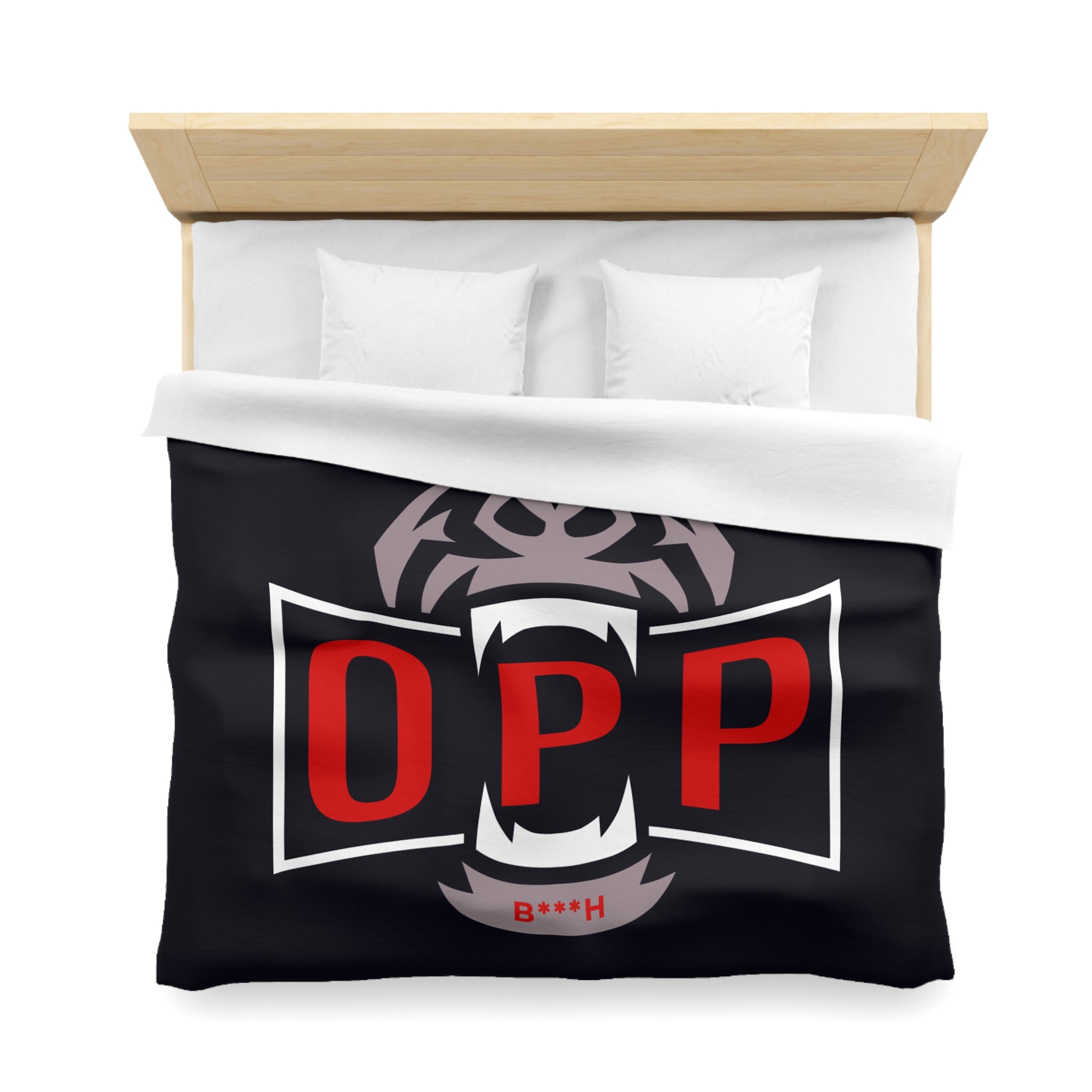 Gorilla OPP Microfiber Duvet Cover — Bold Red Logo Bedding