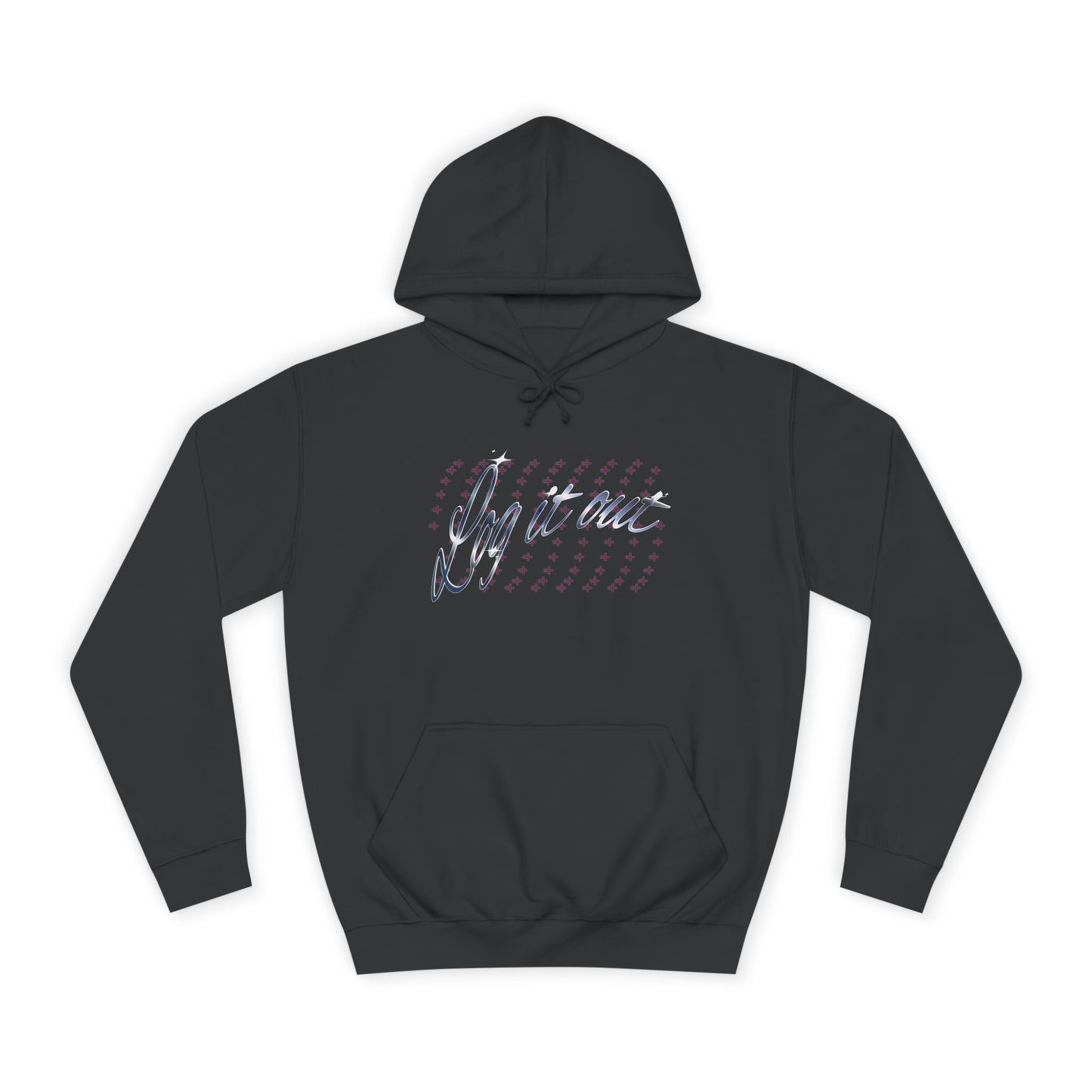 Stylish Unisex 'Log it out' Hoodie with Trendy Script Design, Perfect for Casual Wear, Gift, Apparel, Unisex Fashion