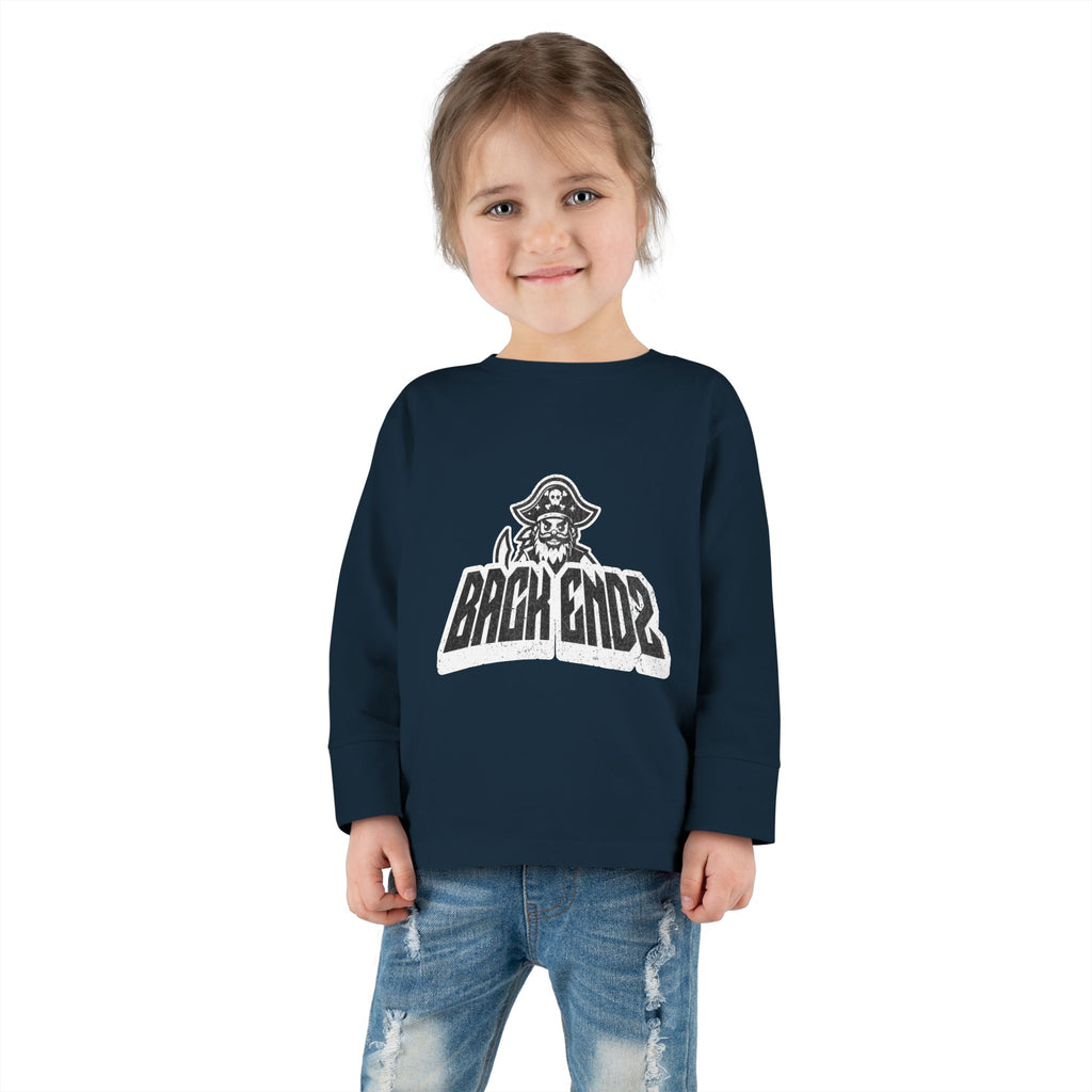 Toddler Long Sleeve Tee — Pirate Skull "Back Endz" Graphic