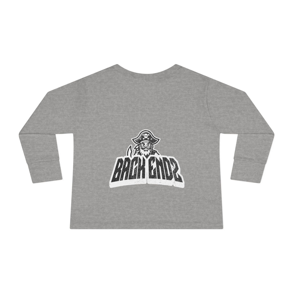 Toddler Long Sleeve Tee — Pirate Skull "Back Endz" Graphic