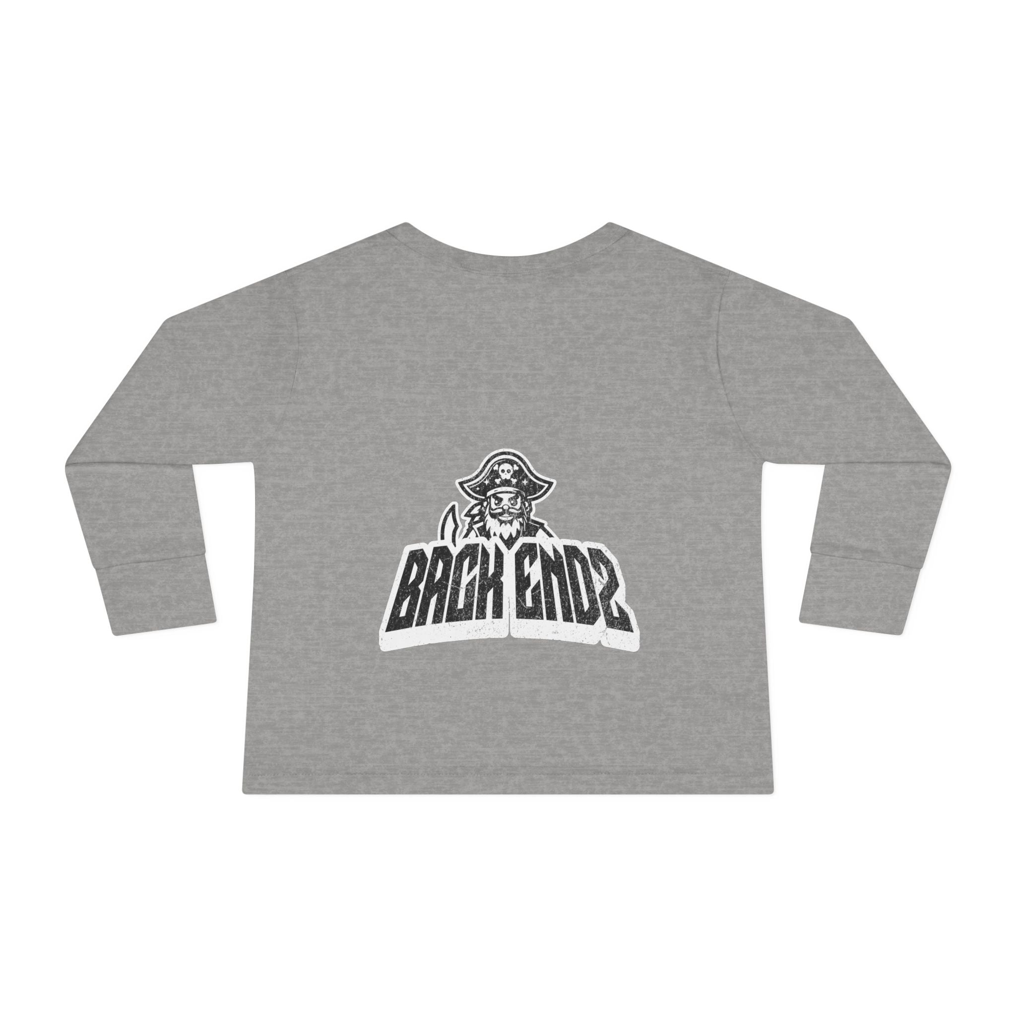 Toddler Long Sleeve Tee — Pirate Skull "Back Endz" Graphic