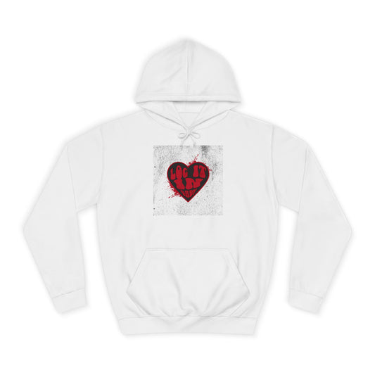 Unisex Hoodie with Heart Design, Cozy Sweatshirt for Students, Perfect, Gift for Friends, Campus