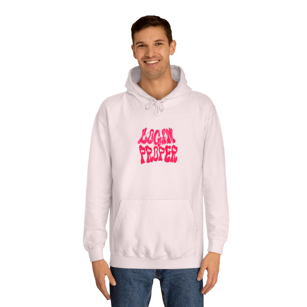 Trendy Unisex Hoodie - 'LOGIN PROPER' Graphic Sweatshirt for, Casual Wear, Gifts' Events, Street Style